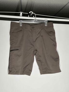 Faded Glory Taupe Cargo Shorts with Side Zip Pocket
